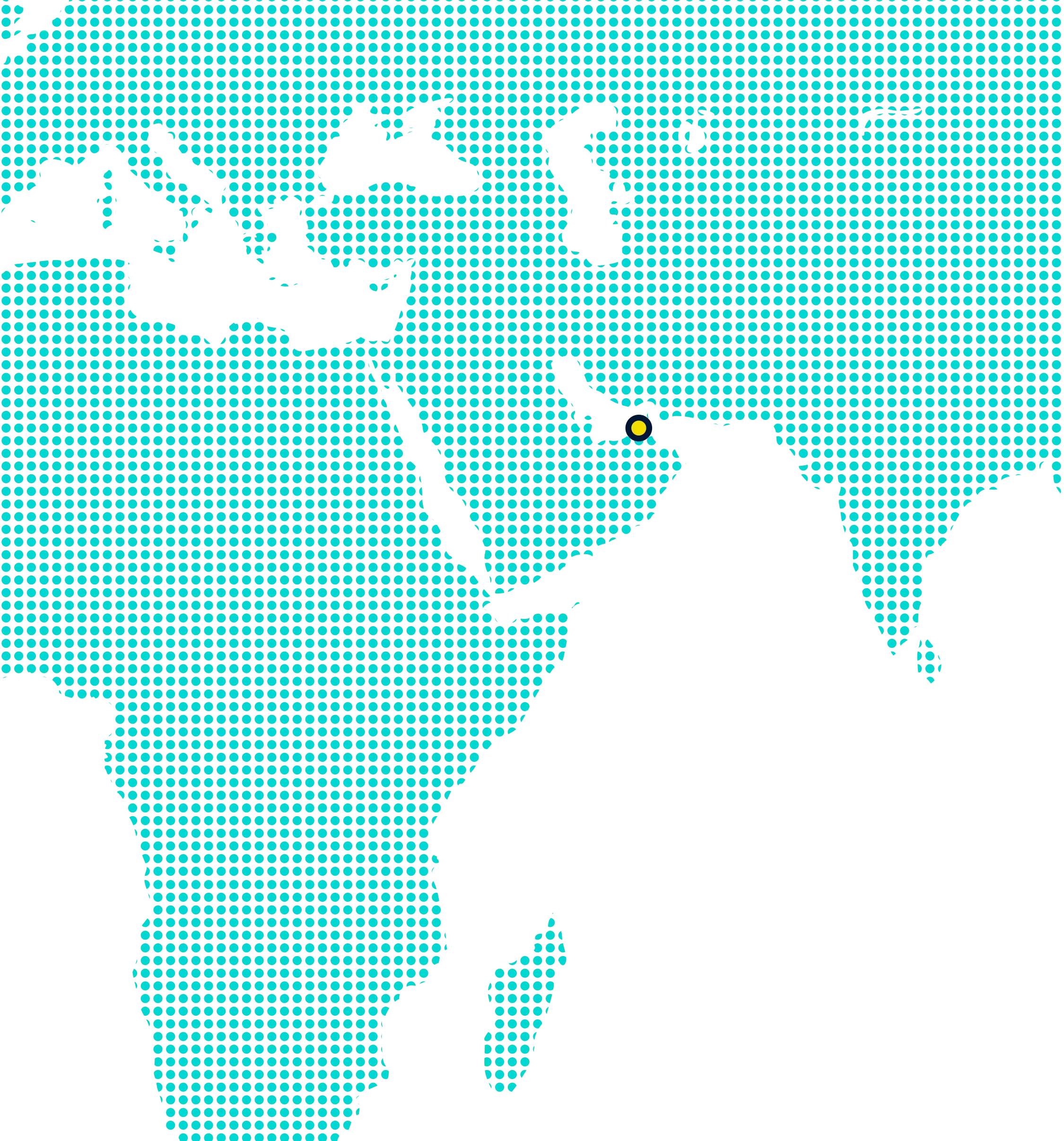 HP Hero: Region - Middle East and Africa Regional Map: faded dots