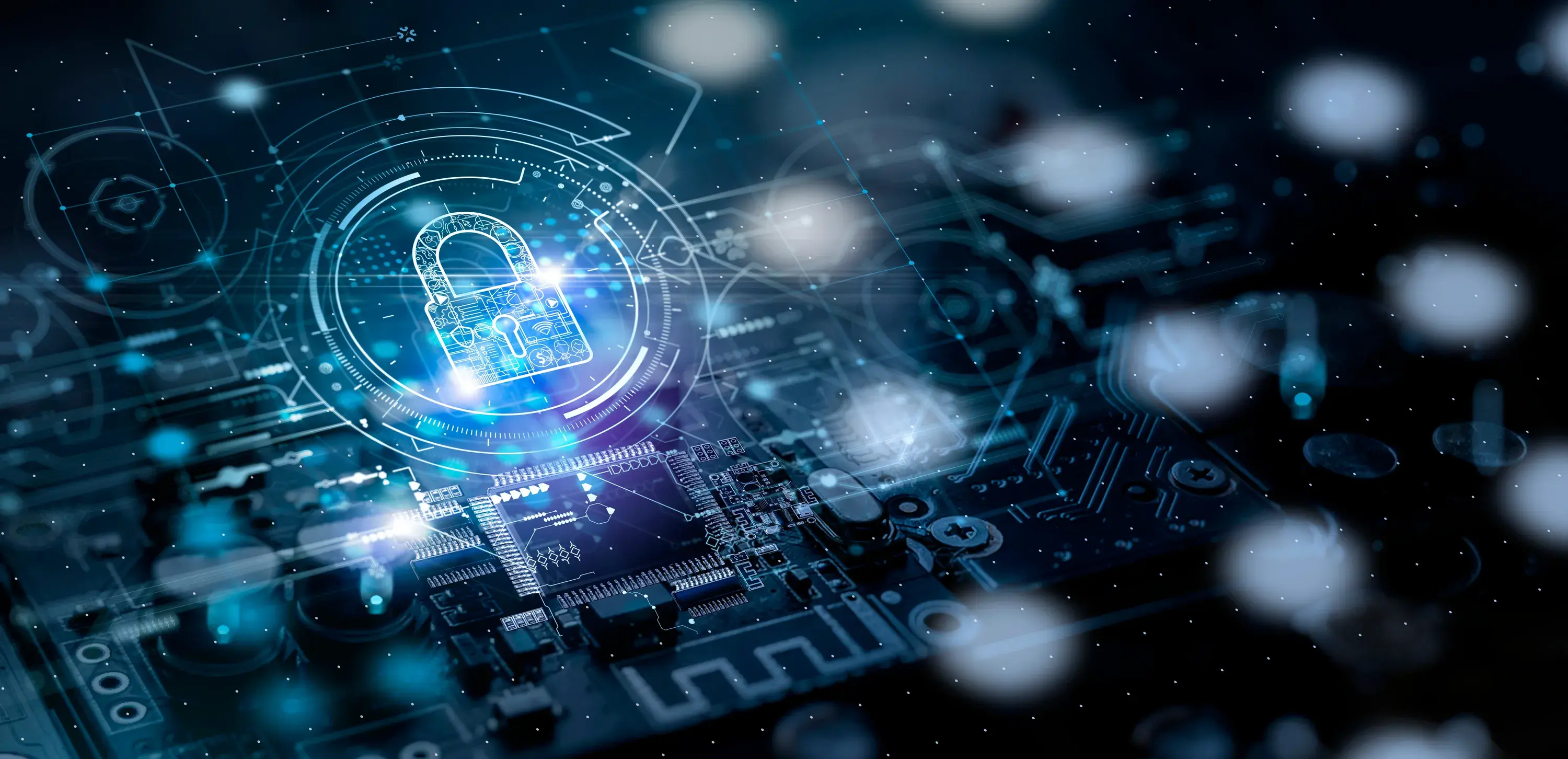 Digital display of a padlock for online security