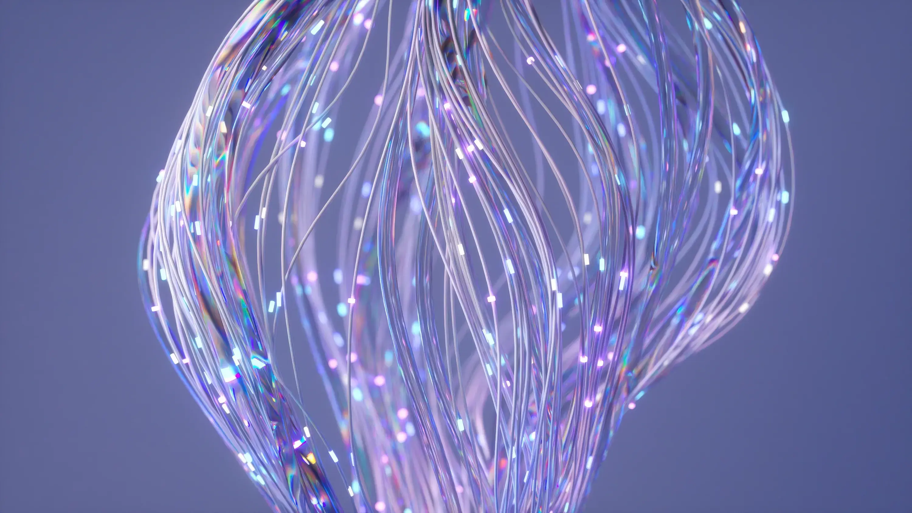 Glowing fiber optic cables for high speed data